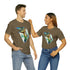 Stained Glass Velociraptor - Short Sleeve Tee